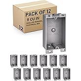 Old Work Round Electrical Box, One-Gang Grey PVC Junction Box, Electrical Old Work Box with Built-in Mounting Tabs, Mounting 