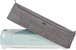 NICOGENA Dust Cover with 3 Back Pockets for Tool Set, Pens, Compatible for Cricut Cricut Explore Air 2, Cricut Maker, Cricut Explore Air, Cricut Explore One and Accessories, Grey