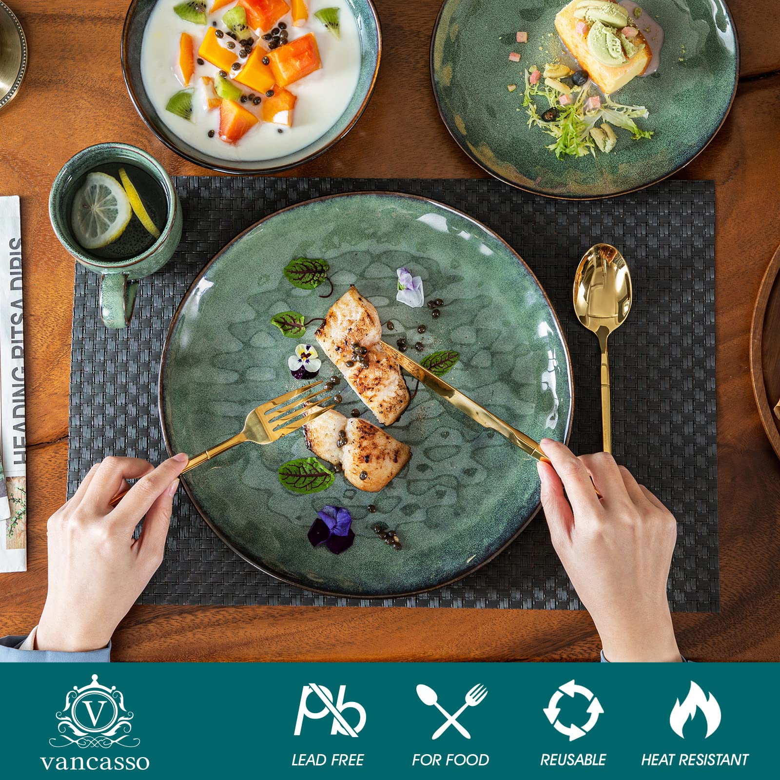 Green Dinnerware Set