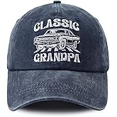 Classic Grandpa Hat for Men, Adjustable Cotton Vintage Car Decor Grandpa Baseball Cap