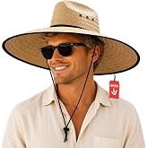 Nicky Bigs Novelties Straw Hat Sombrero, Wide Brim Sun Hat | Hard Shell Double Weaved Straw Shade Gardening Hat
