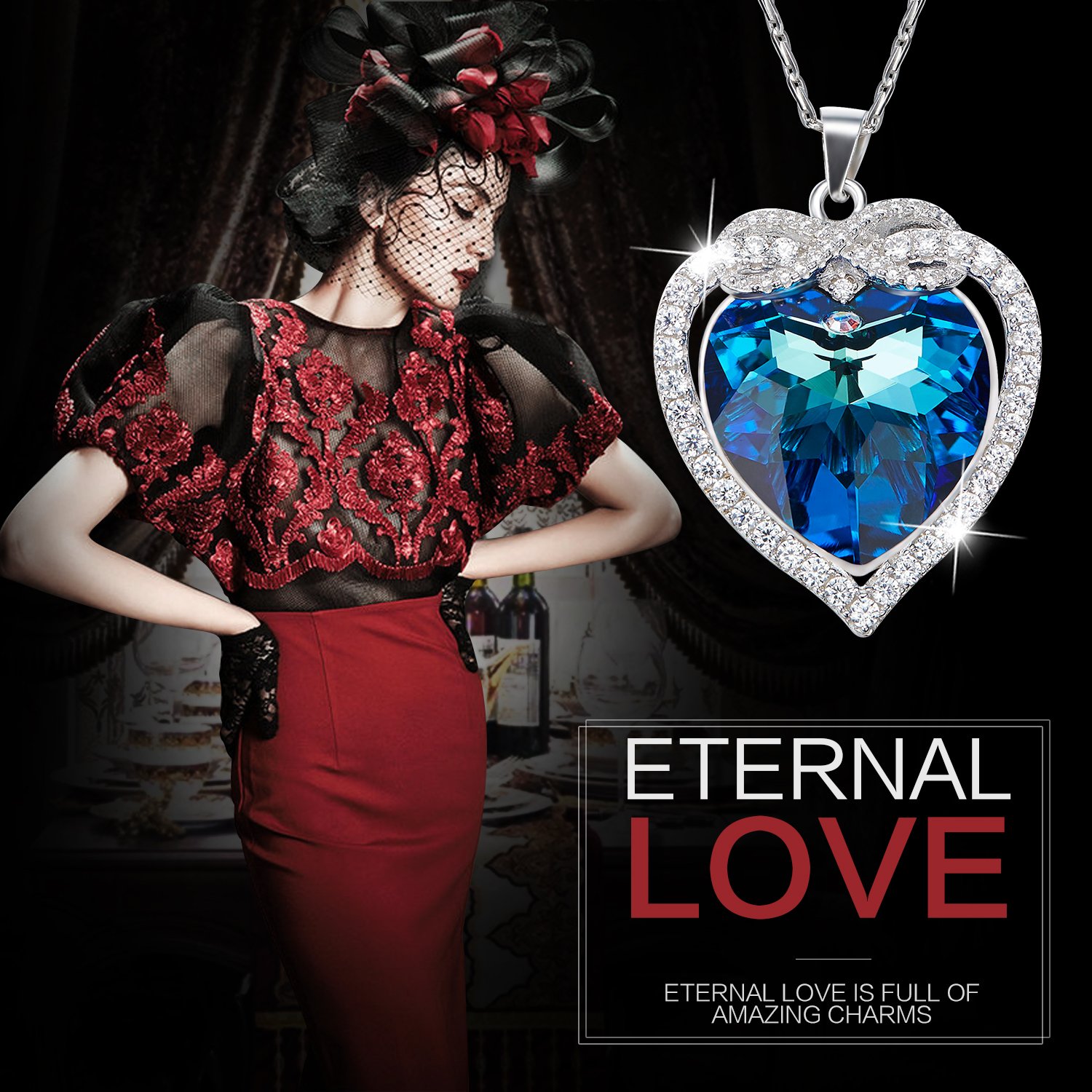 925 Sterling Silver Necklace, SILYHEART 