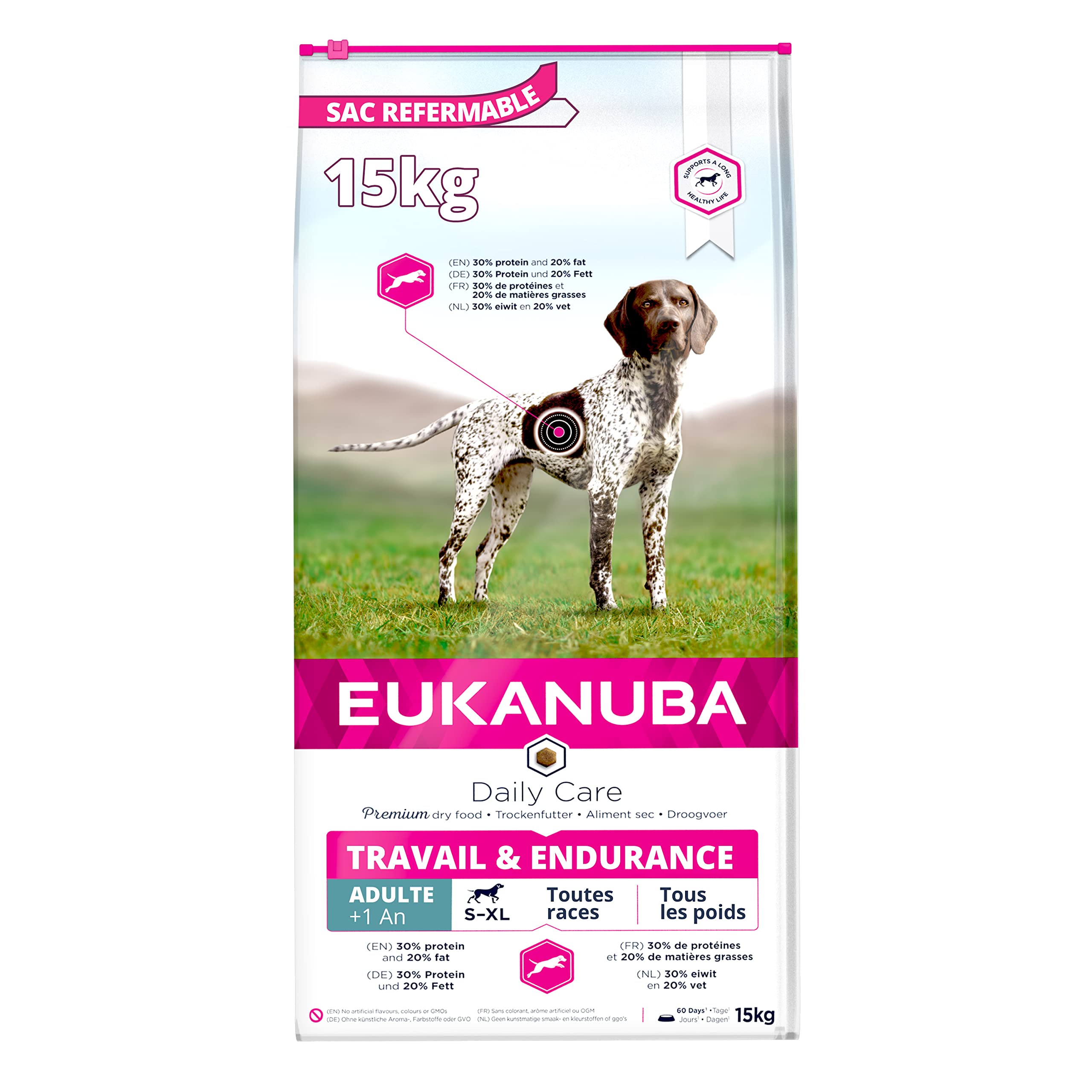 Eukanuba Chien Daily CareTravail&Endurance au Poulet 15kg