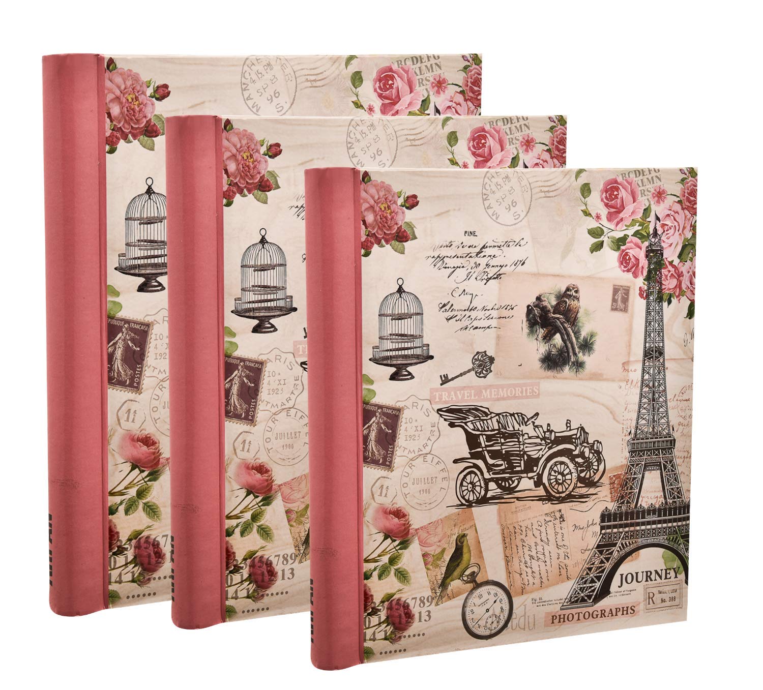 ARPAN Self-Adhesive Photo Albums with Totalling 60 Sheets/120 Sides (Travel Memories) CL-FL40-X3