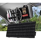 ONETIGRIS Tactical MOLLE Sun Visor Organizer, Vehicle Visor Patch Panel | Features MOLLE webbing with hook-and-loop straps for patch display and gear storage. Fits most cars, trucks, and SUVs