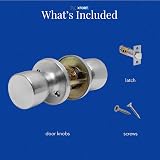 XFORT Tulip Passage Knob Set Satin Chrome Door Knob for Internal Doors view 5