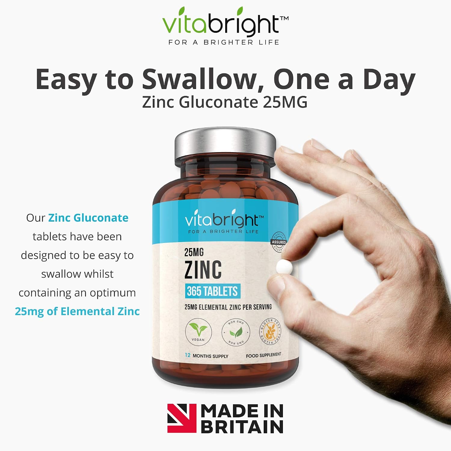 Zinc Supplements with Copper for Men & Women, 400 count (Pack of 1) - Image 4