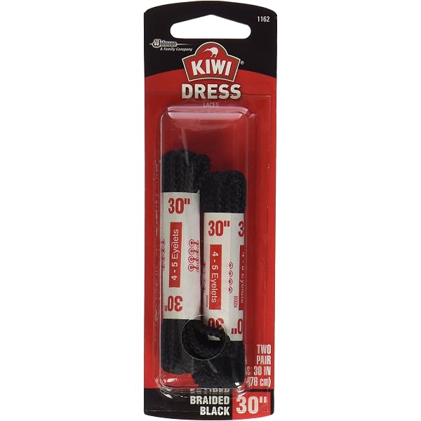 chinese dress ladies KIWI Round Black Dress Shoe Replacement Shoe Laces 27", 2 PR, 1 CT