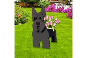 strolfay Scottish Terrier Dog Planter Plant Pots,Cute Garden Dog Flower Planter,Dog Planters Birthday Gifts for Women,Office,Indoor/Outdoor Decor（9.45 * 6.61 * 13.39in）