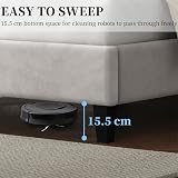 Yaheetech 5ft King Bed Frame Upholstered Platform Velvet Headboard Dark Grey view 8