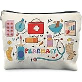 KBRCT Pharmacy Technician Gifts for Women, Pharmacist Gifts Makeup Bag, Pharmacy Technician Accessories, Medicine Medical Cosmetic Bag for Purse
