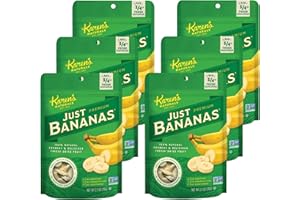 Karen's Naturals Freeze-Dried Bananas, 2.5oz, Pack of 6, Flavor Packed Freeze Dried Fruit Snack, Crunchy Bananas, Healthy Snack for Kids & Adults, No Added Sweeteners, Gluten & Allergy Free