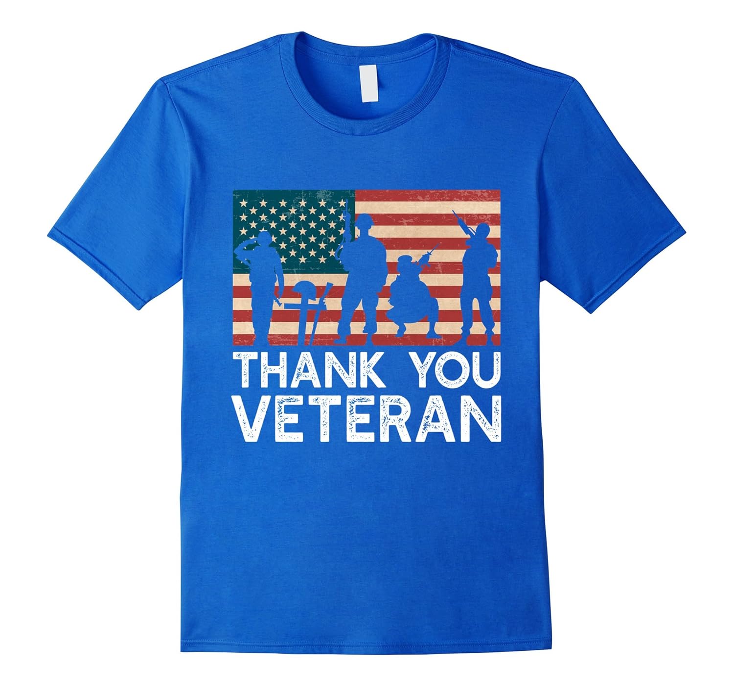 USA American flag Vintage Thank You Veteran Patriotic TShirt-ANZ ...