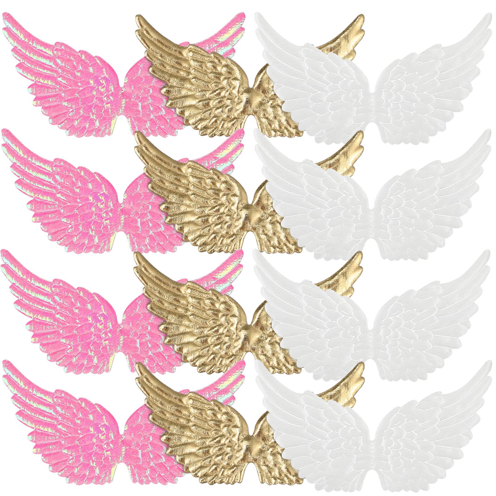 NUOBESTY 36Pcs Colored Mini Wings Patches DIY Wings Crafts Prop Small Angel for Crafts Patches for Backpack Costume Decorative Props