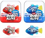 Robo Alive Robo Fish Series 3 2 Pack Blue Red Water Activated Swim view 1