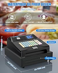 Perfiware Cash Register with Scanner/Checkport Cash