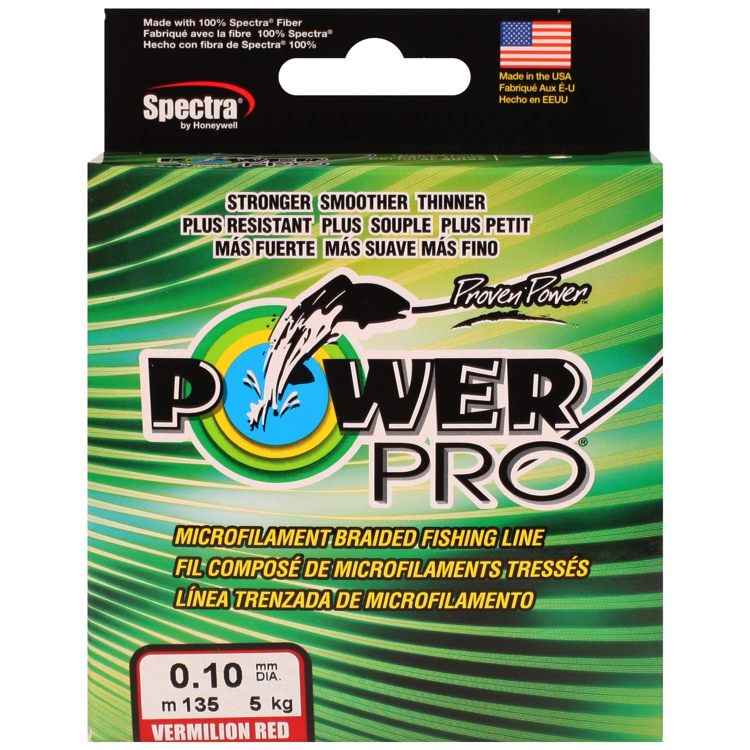 SHIMANO PowerPro Red Braided Mainline, Length: 135m, Diameter: 0.10mm, Weight: 11lb