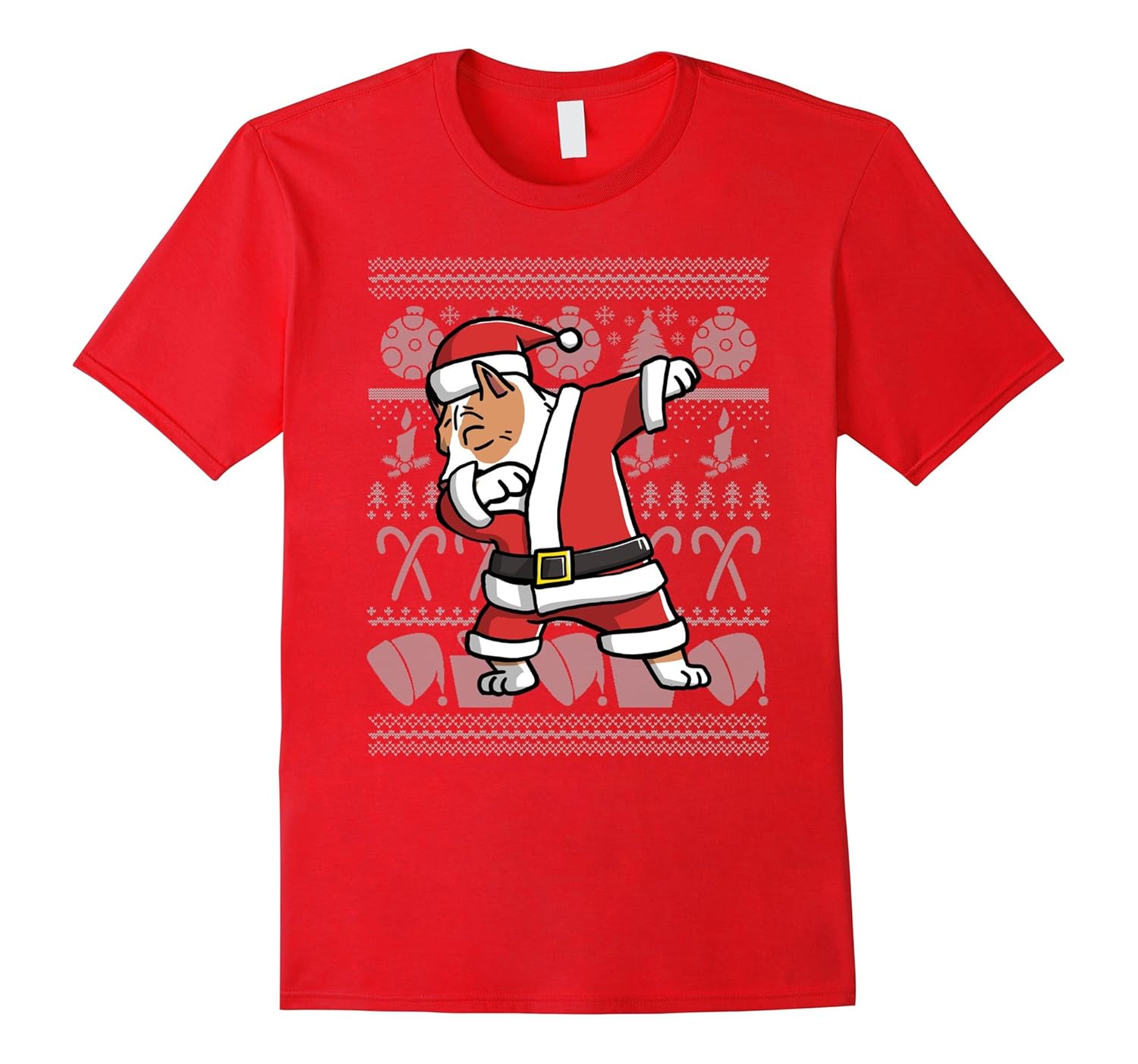 Funny Dabbing Pit Bull Dog Ugly Christmas T-Shirt-ANZ