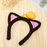 Mabor Cat Ears Headband Black Polyester Fur For Makeup Party Adult view 5