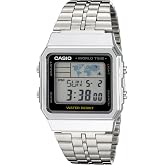 Casio Men's A500WA-1ACF Classic Digital Display Quartz Silver Watch