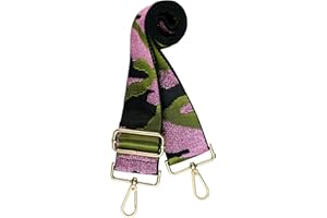 chushui Purple Purse Strap,2" Wide Crossbody Replacement Strap,Guitar Style Shoulder Strap for Bag,Handbag