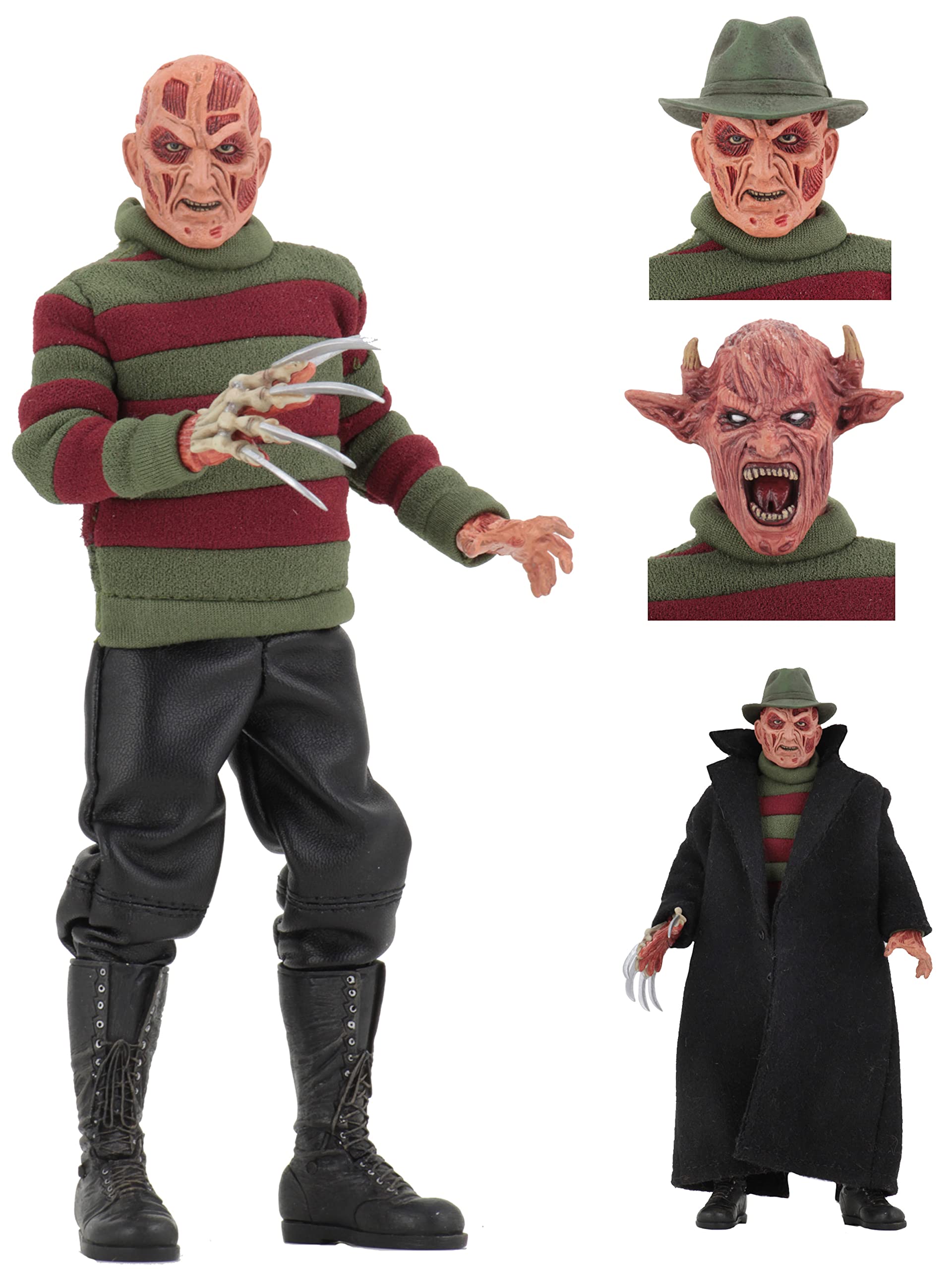 NECA Freddy sort de la nuit figurine Retro Freddy Krueger 20 cm