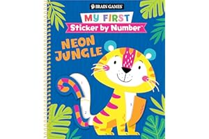 Brain Games - My First Sticker by Number: Neon Jungle (For Kids Ages 3-6)