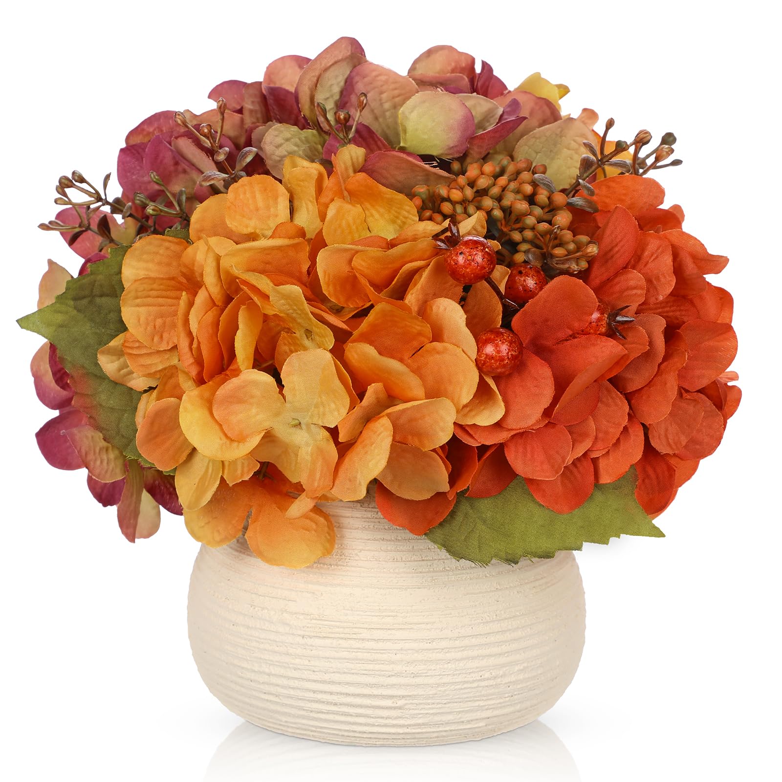 Hydrangea Artificial Flowers in Vase