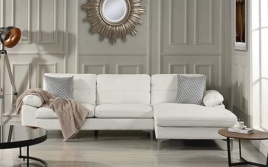 Amazon Com Casa Andrea Exp270 Rightchaise Wh Leather Sectional
