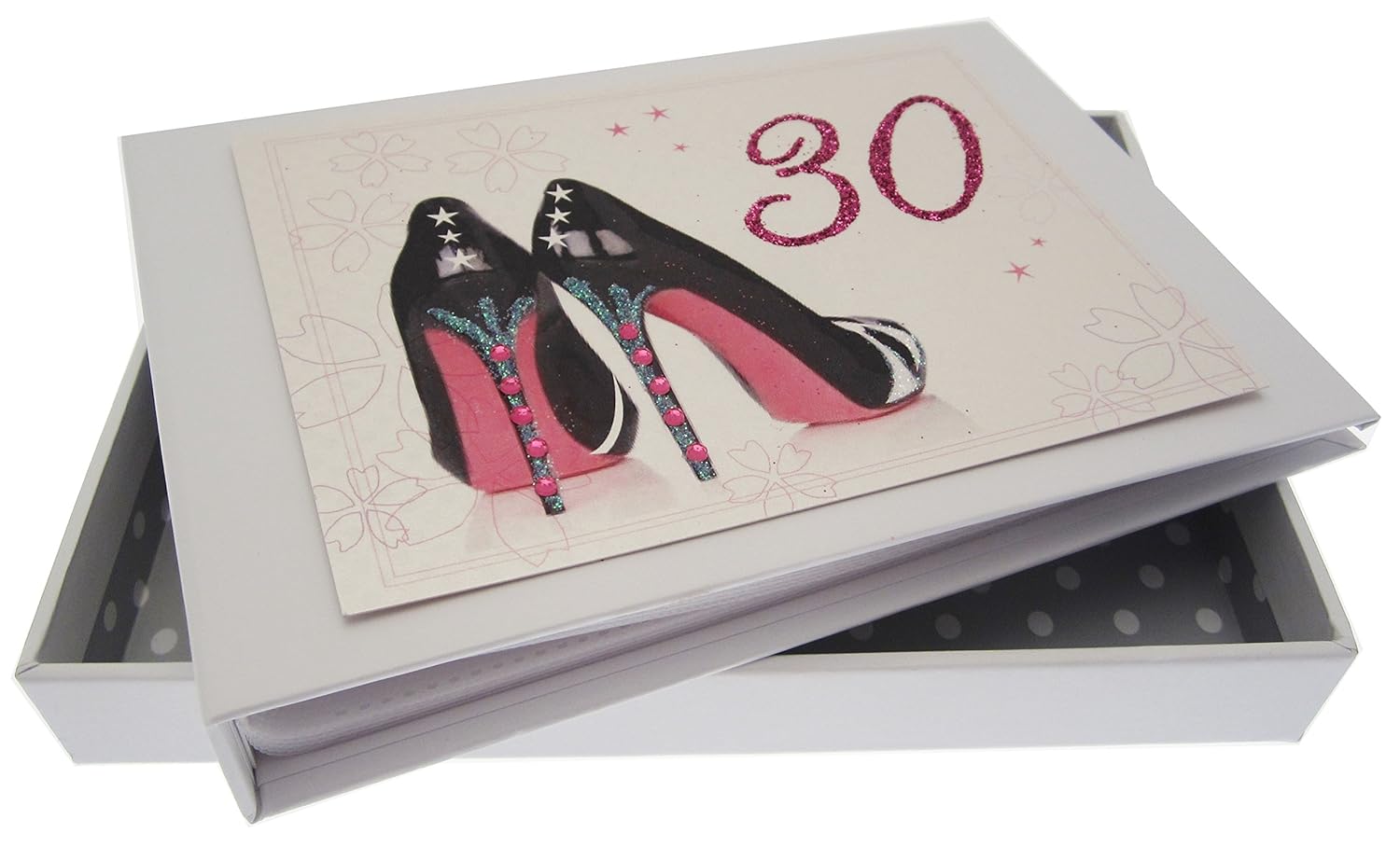 Amazon.de: WHITE COTTON CARDS Mini-Fotoalbum zum 30. Geburtstag, Motiv: Schwarze High Heels