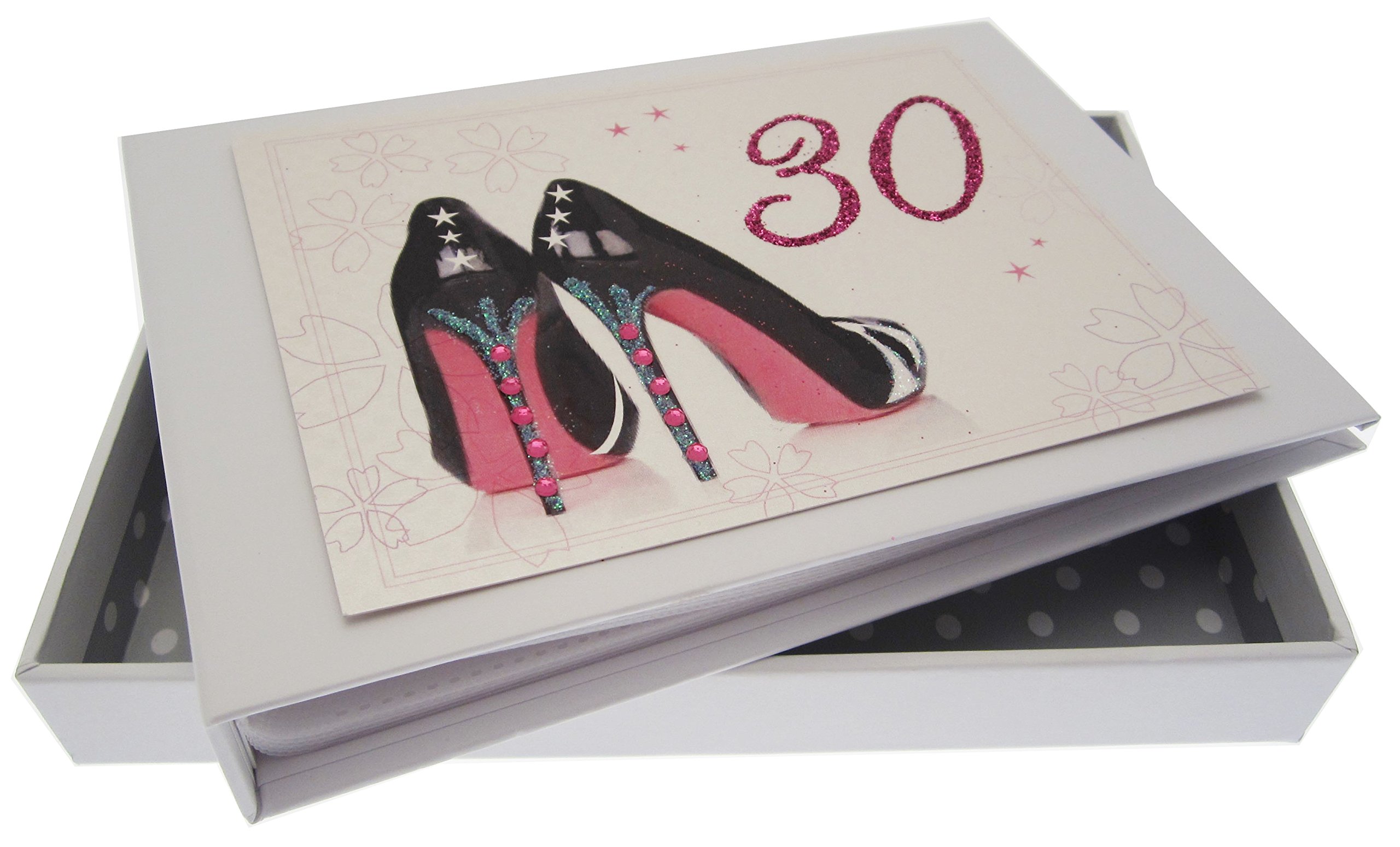 WHITE COTTON CARDS, 30th Birthday, Tiny Album, 2 Shoes