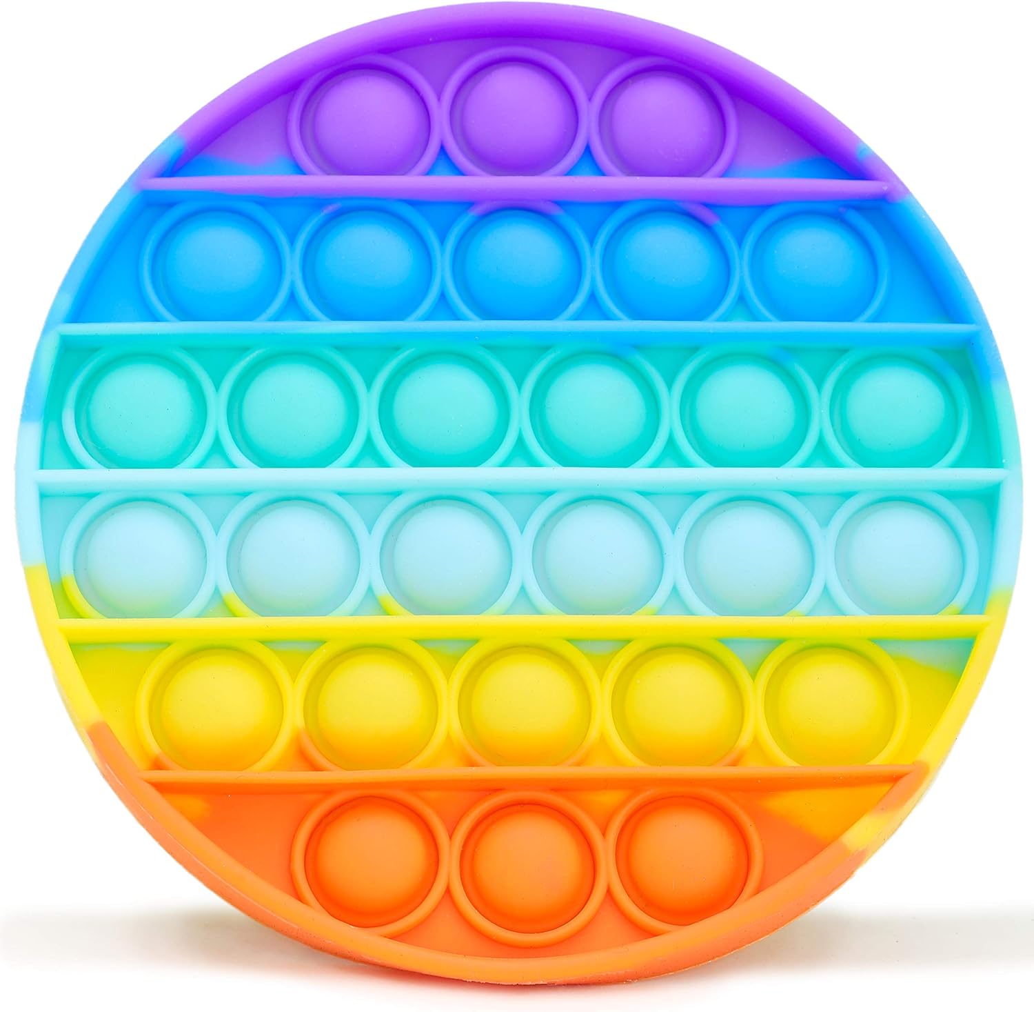 Toyland® Push Bubble Pop Bubble Sensory Fidget Toy - Lots To Choose From (Rainbow Round) - Image 3