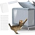 Cat Couch Protector 2Pack 6x17in & 5Pack 17x9in & 5Pack 17x11in Cat Training Self-Adhesive Couch Clear Tape Scratch Deterrent for Sofa Door Walls Cat Couch Corner Pet