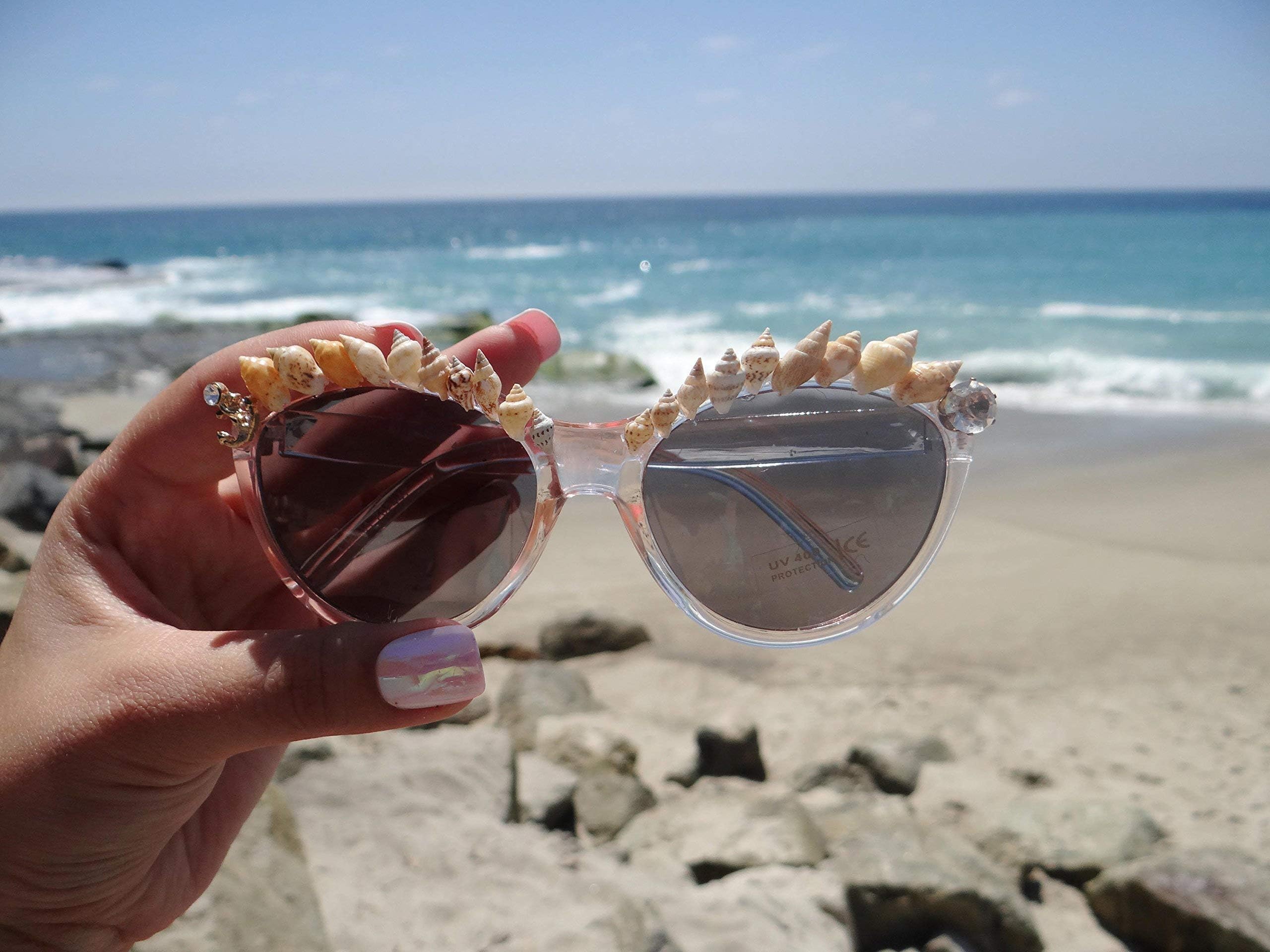 Sailor Kid Sunglasses, By: Star Stuff Boutique, Decorated Sunnies, Pink Mermaid Shades, Jeweled Eyewear, Girls Sunglasses, Accessories, Girly Accessories, Gift, Valentines