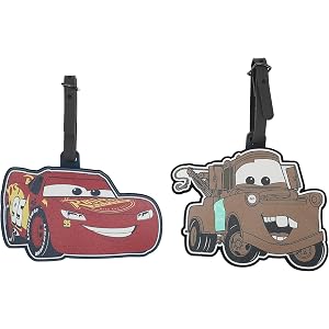 Cars Lightning McQueen and Mater 2pk Luggage Tags for Travel and Everyday Use