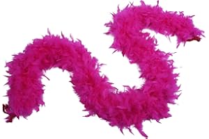 FLYDREAMFEATHERS 100 Gram 2 Yard Long Chandelle Feather Boa over 10 Colors, Great for Party, Wedding, Costume