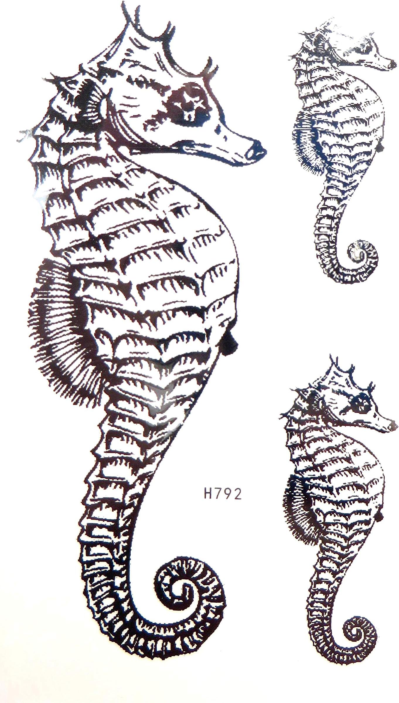 ocean animal seahorse temporary tattoo body artwork birthday party favor