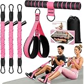 Pedal Resistance Band with Handle, Adjustable Resistance Bands with Handle | Upgraded Full Body Strength Training, Abdomen, Waist，Arm, Core，Abs, Leg Workout , Sit Up Exercise Equipment for Women Men