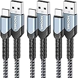HOOMIL USB C Charger Cable, [3-Pack, 1.6ft+3.3ft+6.6ft] 3A Fast Charge Nylon Braided USB A to Type C Charger Cable for Motoro
