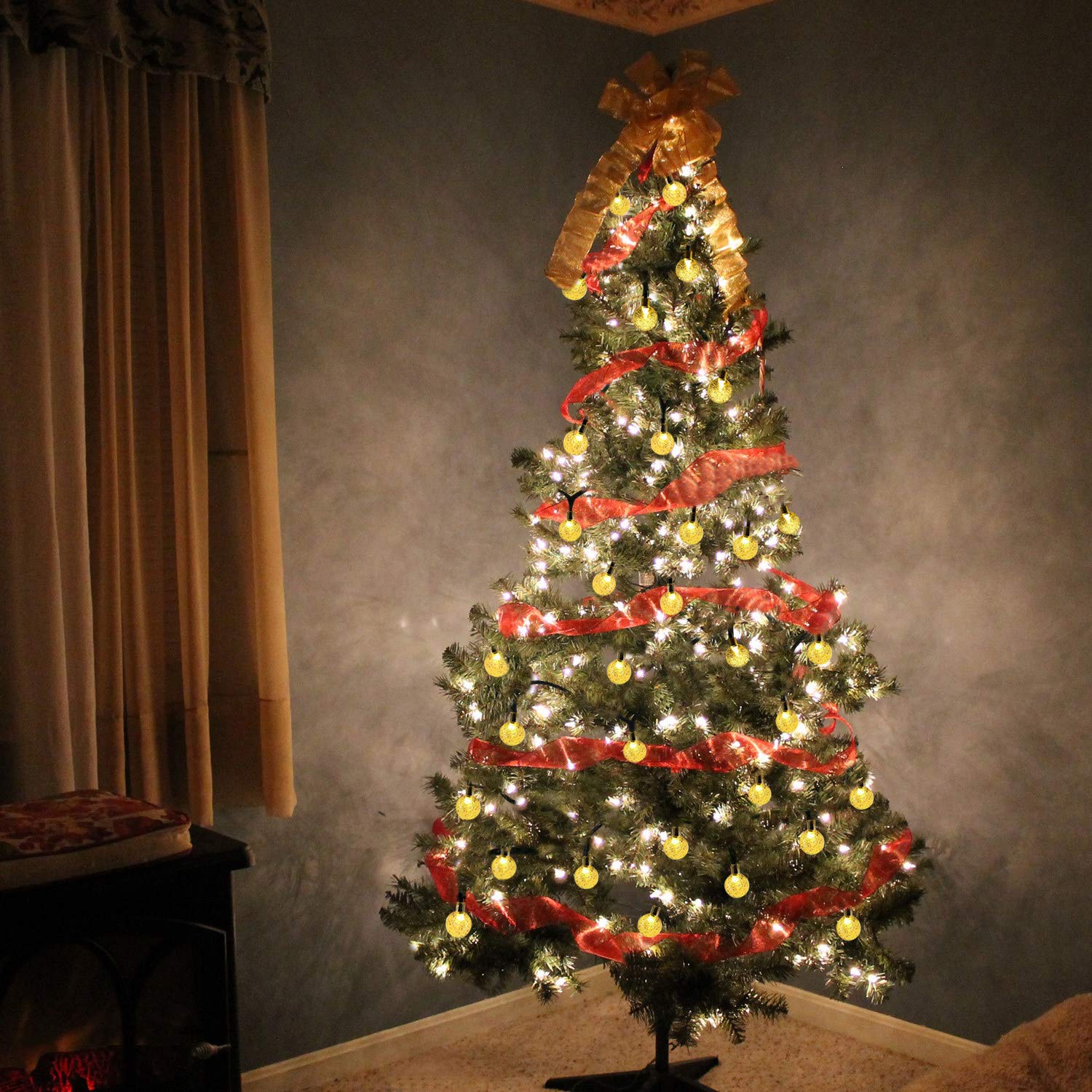 Outdoor Solar String Lights Lights, LDesign Christmas Lights 30 Warm Globe Solar String Lights for Outdoor& Indoor