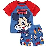 Disney Mickey Mouse Boys Short Sleeve T-Shirt and French Terry Short Set for Toddler and Big Kids