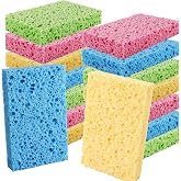 PANYEE Cleaning Scrub Colored Sponge,Non-Scratch Kitchen Cellulose Dishwashing Sponge,16Pack Biodegradable Natural Sponge