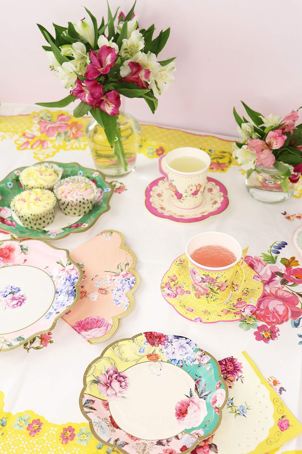 Talking Tables Pretty Floral Paper Table Cover for Afternoon Tea Party Pretty Vintage Floral Tablecloth Truly Scrumptious Range Great for Birthday Party Baby Shower - Image 5