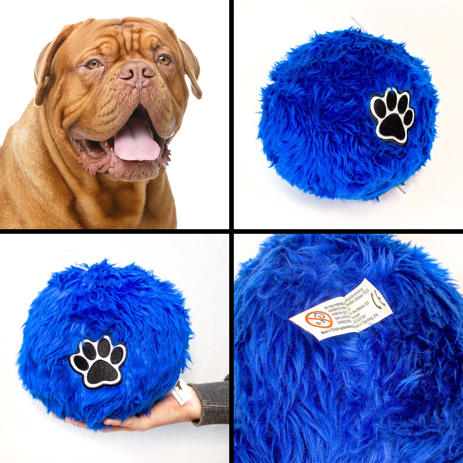Soft Fluffy Dog Ball For Dogue De Bordeaux - Large Size Ball