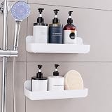 Ettori Shower Caddy 2 Pack Wall Mounted No Drilling Self Adhesive White view 3