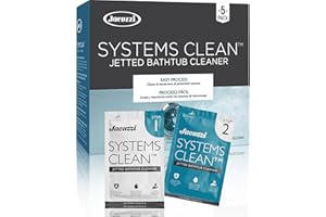 Jacuzzi Systems Cleaner – 2-Step Jetted Bathtub Cleaning Solution, 5-Pack Per Step – Effective Bathtub Cleaner for Jets, Deep Cleaning Formula for a Clean and Clear Jetted Bath Experience