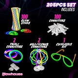 The Glowhouse Premium 206 Piece Glow Stick Party Set with Connectors view 3