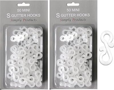 Simply Products Mini Gutter Hooks Clear Plastic Weatherproof String Light Rope