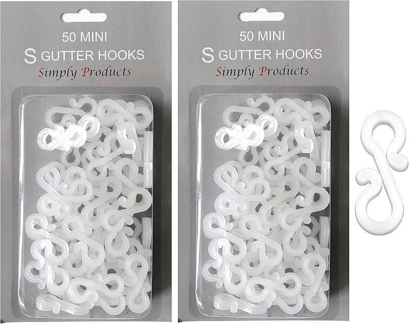 Simply Products Mini Gutter Hooks Clear Plastic Weatherproof String Light Rope
