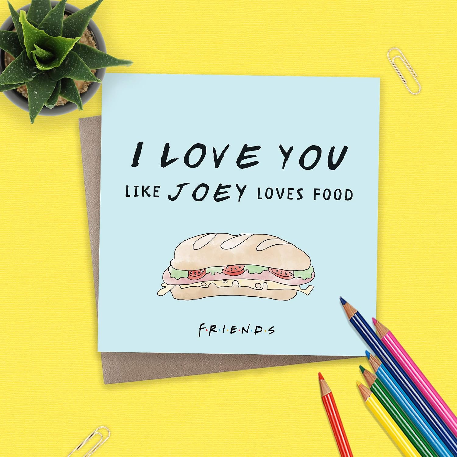 Cardology - Funny Anniversary Card, Joey Loves Food - Image 3